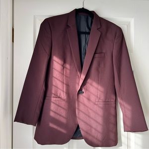 H&M Men’s Slim Fit 38R Blazer Burgundy